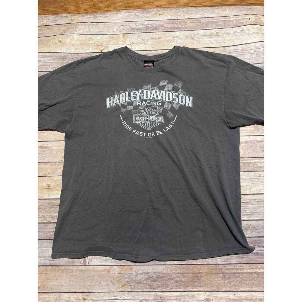 Harley Davidson Racing 2019 2XL Ride Fast or Be Last gray Shirt El Paso TX